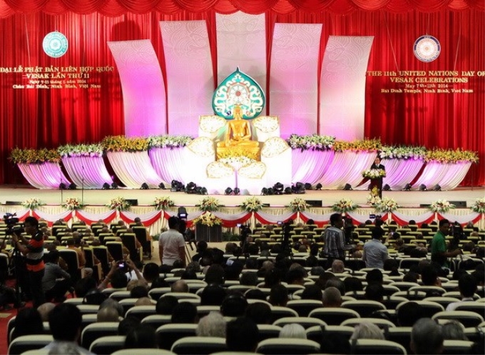 Toàn cảnh phiên bế mạc Đại lễ Phật đản Liên hợp quốc lần thứ 11 – Vesak 2014. (Nguồn: TTXVN)